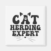 猫おもしろい飼育専門動物ユーモアのある猫好き マグネット (正面)