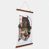 猫おもしろい魚釣り日本の 吊り下げ型タペストリー (傾斜あり)