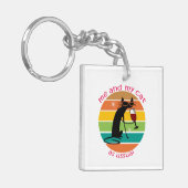 猫おもしろい キーホルダー (正面左)