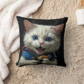 猫おもしろい クッション (ブランケット)