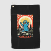 猫おもしろい ゴルフタオル (正面)