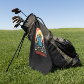 猫おもしろい ゴルフタオル (グリーン)