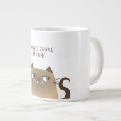 猫おもしろい ジャンボコーヒーマグカップ (正面右)