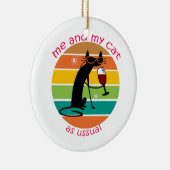 猫おもしろい セラミックオーナメント (右)