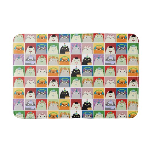 猫おもしろい バスマット (正面)