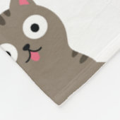 猫おもしろい フリースブランケット (角)