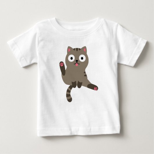 猫おもしろい ベビーTシャツ (正面)