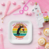 猫おもしろい ペーパープレート (パーティー)