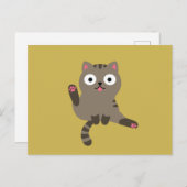 猫おもしろい ポストカード (正面/裏面)