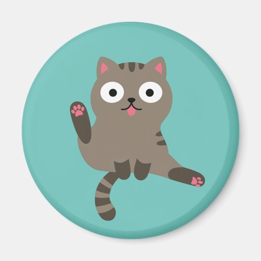 猫おもしろい マグネット (正面)