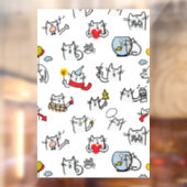 猫おもしろい、ミルク、魔法。 ウィンドウサイン (シート2)