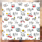 猫おもしろい、ミルク、魔法。 ウィンドウサイン (シート2)