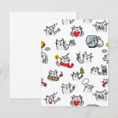 猫おもしろい、ミルク、魔法。 エンクロージャーカード (正面/裏面)