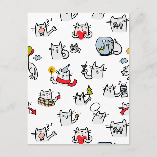 猫おもしろい、ミルク、魔法。 エンクロージャーカード (正面)