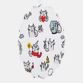 猫おもしろい、ミルク、魔法。 オーナメントカード (右)