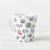 猫おもしろい、ミルク、魔法。 カフェラテマグ (左アングル)
