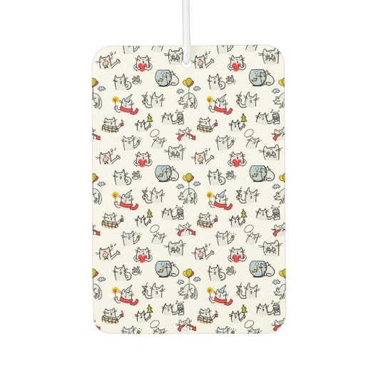 猫おもしろい、ミルク、魔法。 カーエアーフレッシュナー (正面)