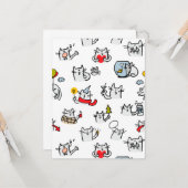 猫おもしろい、ミルク、魔法。 カード (正面/裏面インサイチュ)