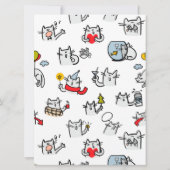 猫おもしろい、ミルク、魔法。 カード (裏面)