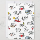 猫おもしろい、ミルク、魔法。 カード (正面)