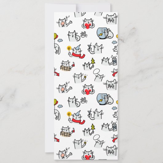 猫おもしろい、ミルク、魔法。 カード (正面)