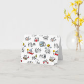 猫おもしろい、ミルク、魔法。 カード (黄色い花)