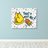 猫おもしろい、ミルク、魔法。 キャンバスプリント (インサイチュ (ウッドフロア))