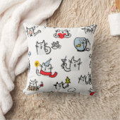猫おもしろい、ミルク、魔法。 クッション (ブランケット)
