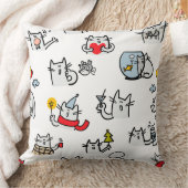 猫おもしろい、ミルク、魔法。 クッション (ブランケット)