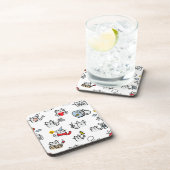 猫おもしろい、ミルク、魔法。 コースター (右側)