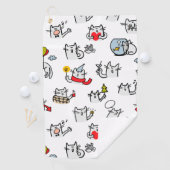 猫おもしろい、ミルク、魔法。 ゴルフタオル (インサイチュ)