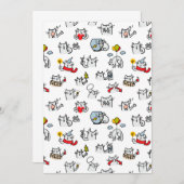 猫おもしろい、ミルク、魔法。 サンキューカード (正面/裏面)