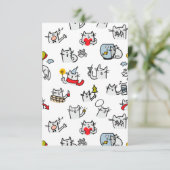猫おもしろい、ミルク、魔法。 サンキューカード (スタンド正面)