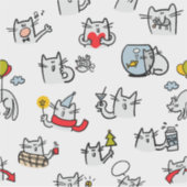 猫おもしろい、ミルク、魔法。 シール (正面)