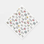 猫おもしろい、ミルク、魔法。 スタンダードランチョンナプキン (角)