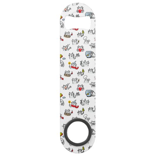 猫おもしろい、ミルク、魔法。 スピード栓抜き (正面)