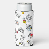 猫おもしろい、ミルク、魔法。 スリム缶クーラー (Seltzer裏面)