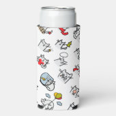 猫おもしろい、ミルク、魔法。 スリム缶クーラー (Seltzer正面)