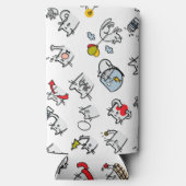 猫おもしろい、ミルク、魔法。 スリム缶クーラー (裏面)