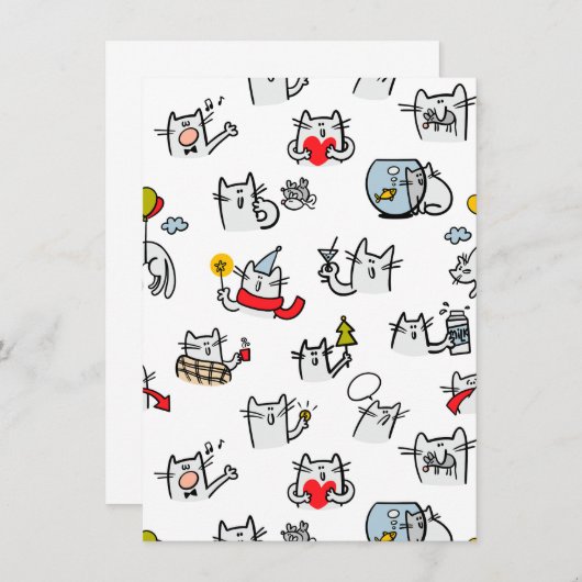 猫おもしろい、ミルク、魔法。 セーブザデート (正面/裏面)