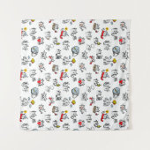 猫おもしろい、ミルク、魔法。 タペストリー (正面(横))