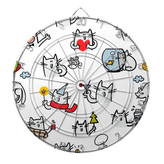 猫おもしろい、ミルク、魔法。 ダーツボード (正面)
