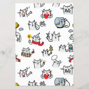 猫おもしろい、ミルク、魔法。 チラシ