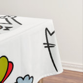 猫おもしろい、ミルク、魔法。 テーブルクロス (インサイチュ)