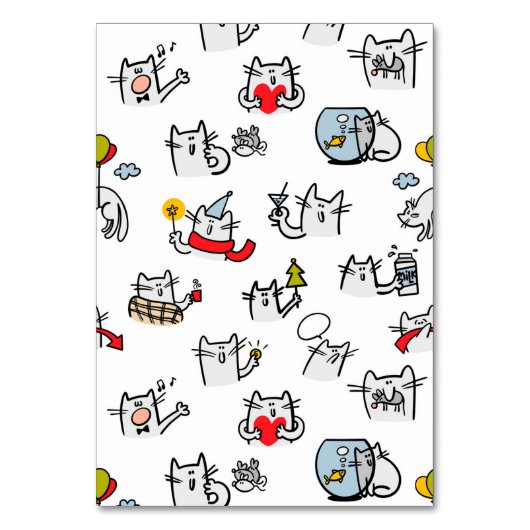 猫おもしろい、ミルク、魔法。 テーブルナンバー (正面)