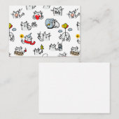 猫おもしろい、ミルク、魔法。 ノートカード (正面/裏面)