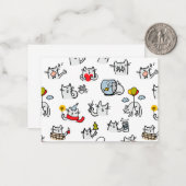 猫おもしろい、ミルク、魔法。 ノートカード (正面/裏面インサイチュ)