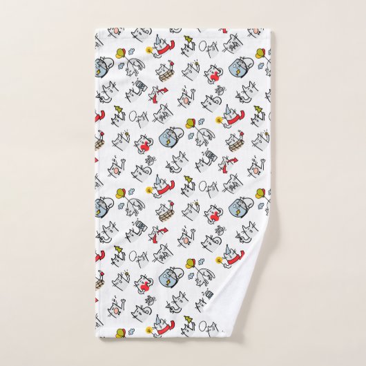 猫おもしろい、ミルク、魔法。 ハンドタオル (ハンドタオル)