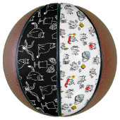 猫おもしろい、ミルク、魔法。 バスケットボール (縦)