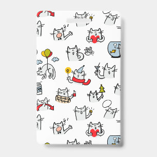 猫おもしろい、ミルク、魔法。 バッジ